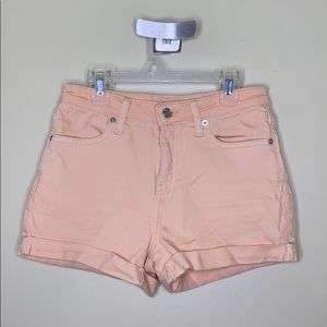 High Rise Rolled Cuff Jean Shorts-Wild Fable